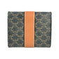 CELINE Triomphe Canvas Compact Wallet - Darkbrown