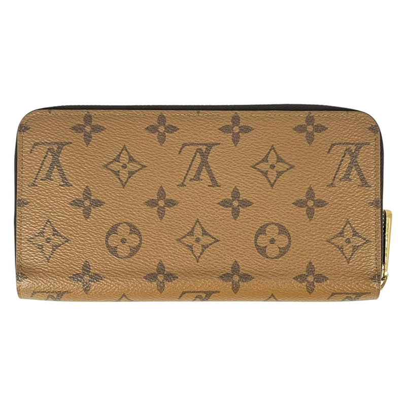 LOUIS VUITTON Monogram Reverse Zippy Long Wallet - Brown