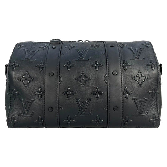 LOUIS VUITTON City Keepall Monogram Seal Shoulder Bag - Black