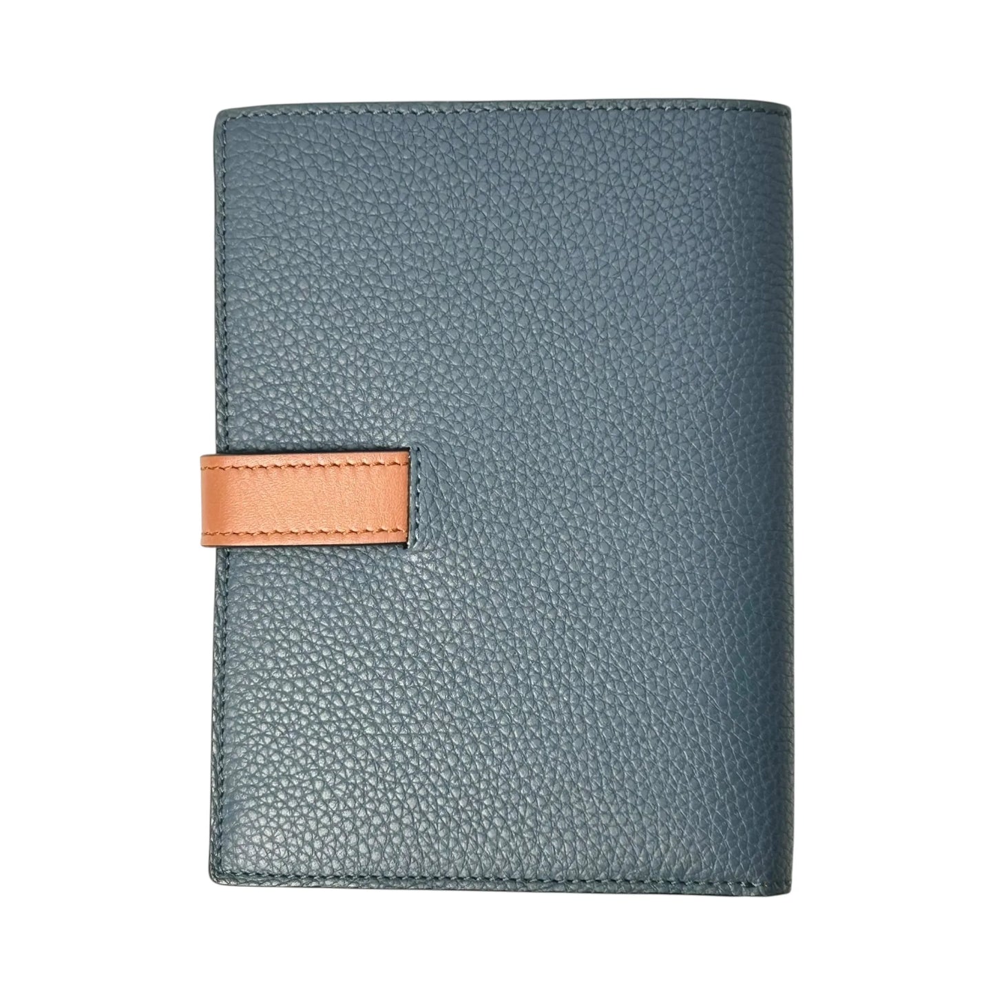 Loewe Vertical Small Wallet Calfskin Compact Wallet - Navy 