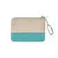 CELINE Two-Tone Key Ring Coin Case - Gray and Blue 