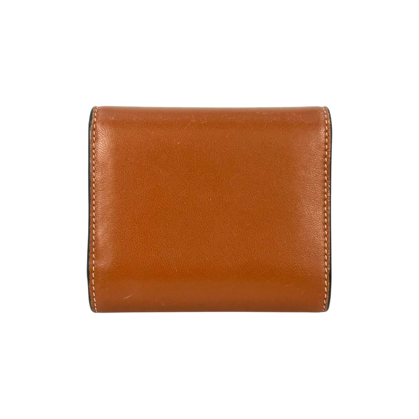 CELINE Triomphe Calfskin Small Compact Wallet - Brown 