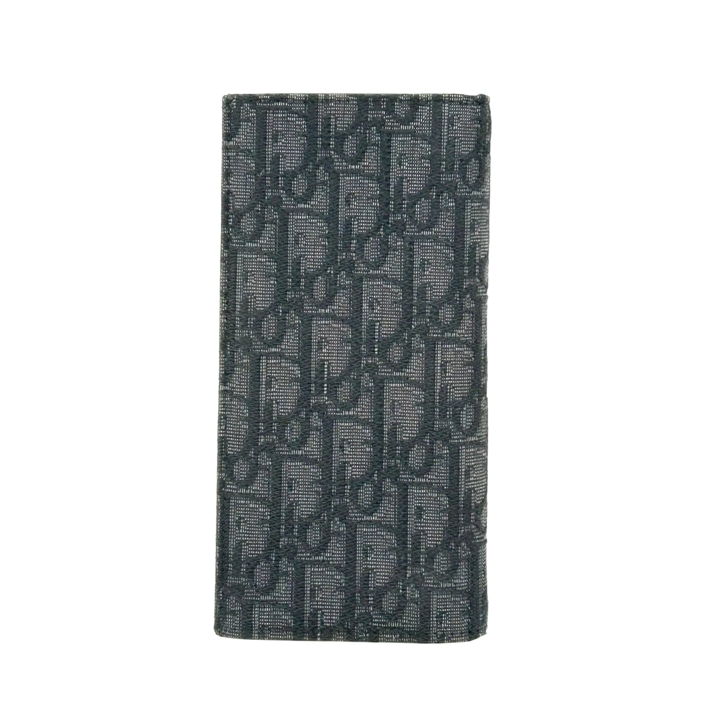 Christian Dior Oblique Jacquard Vertical Long Wallet - Black 