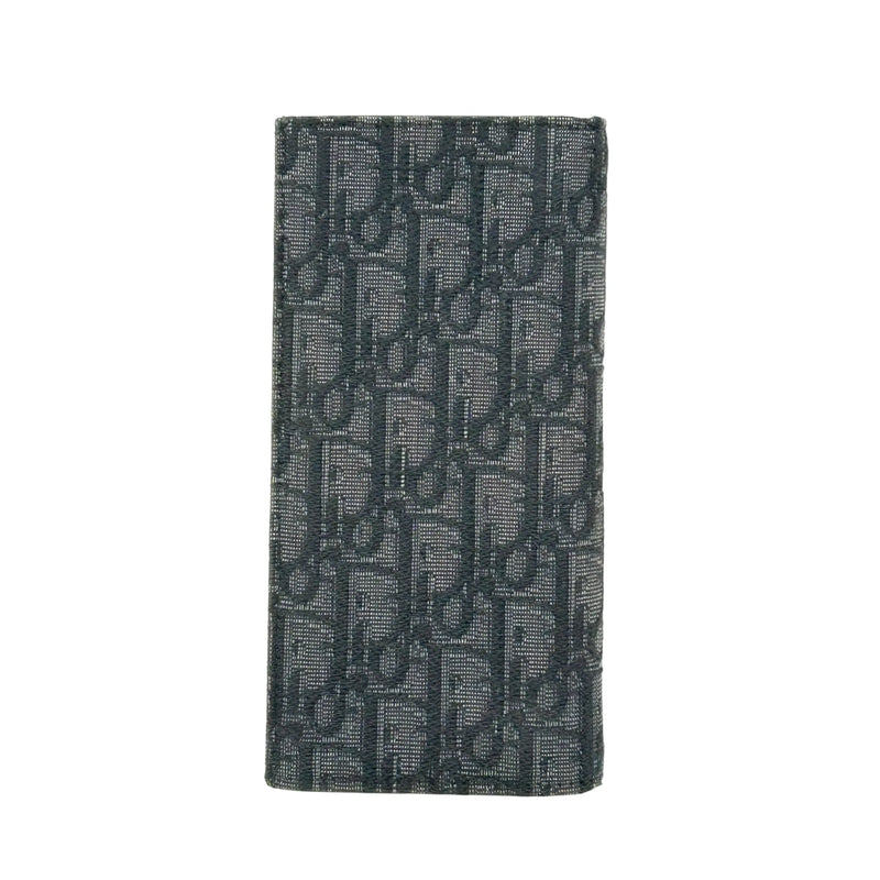 Christian Dior Oblique Jacquard Vertical Long Wallet - Black 