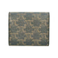 CELINE Triomphe Canvas Small Flap Compact Wallet - Dark Brown 