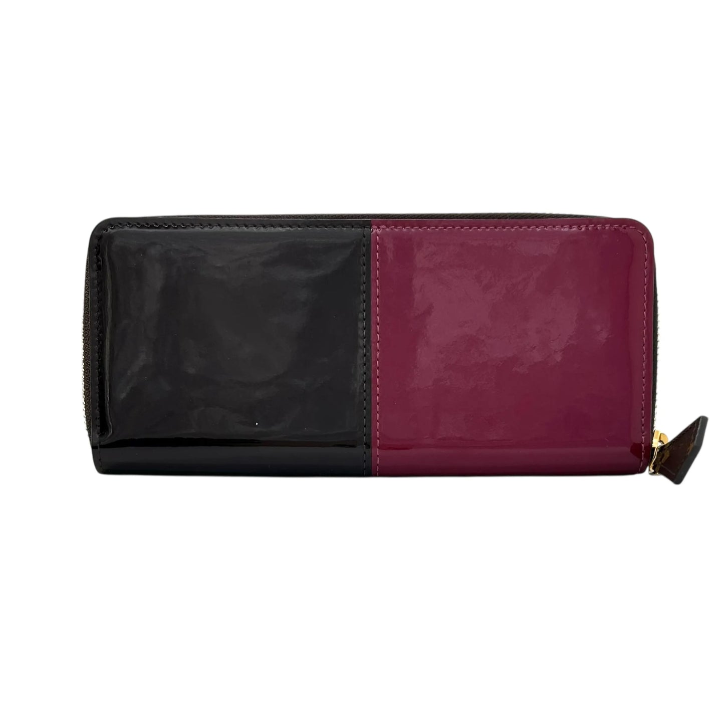 LOUIS VUITTON Portefeuille Miroir Bicolor Vernis Long Wallet - Darkbrown × Red