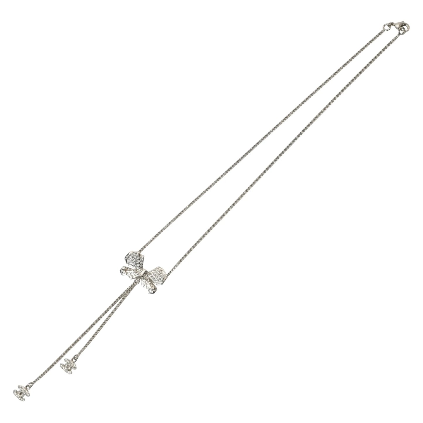 CHANEL ココマーク リボンモチーフ ネックレス - メタル