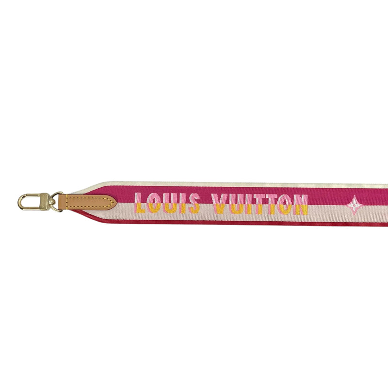 LOUIS VUITTON Bandouliere Jacquard Shoulder Strap - Pink and Beige - 35894 