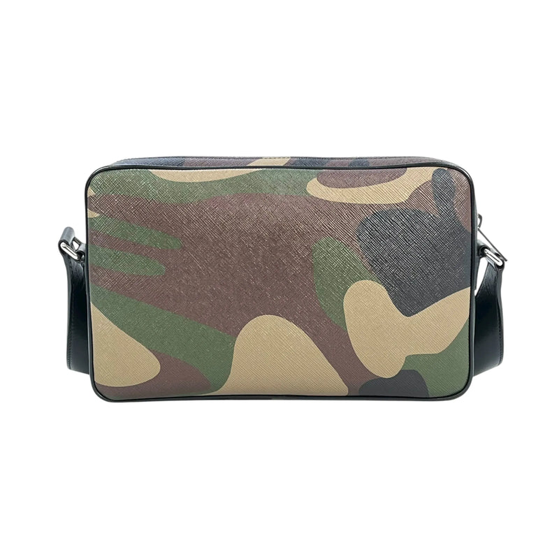 CELINE Camouflage Leather Shoulder Bag - Khaki 