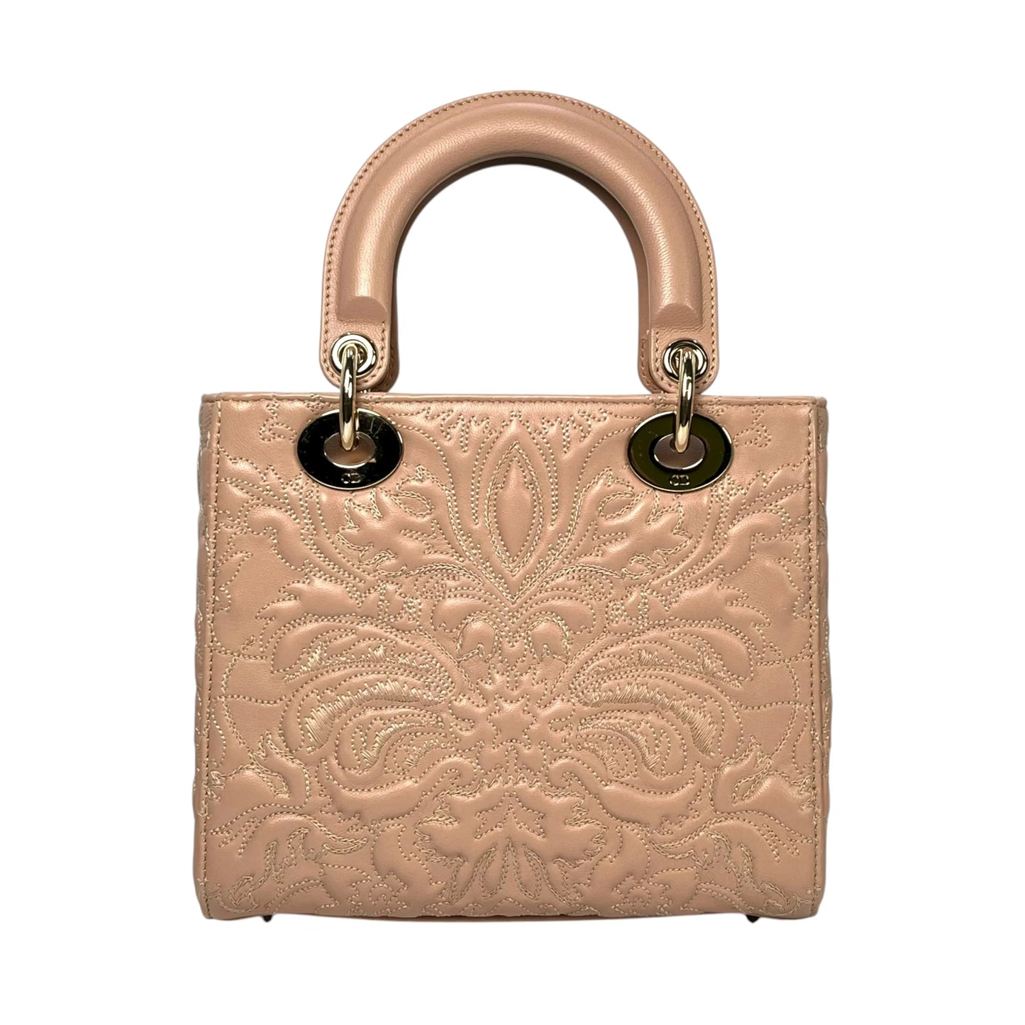 Christian Dior Lady Dior Lambskin Handbag/Shoulder Bag - Pink