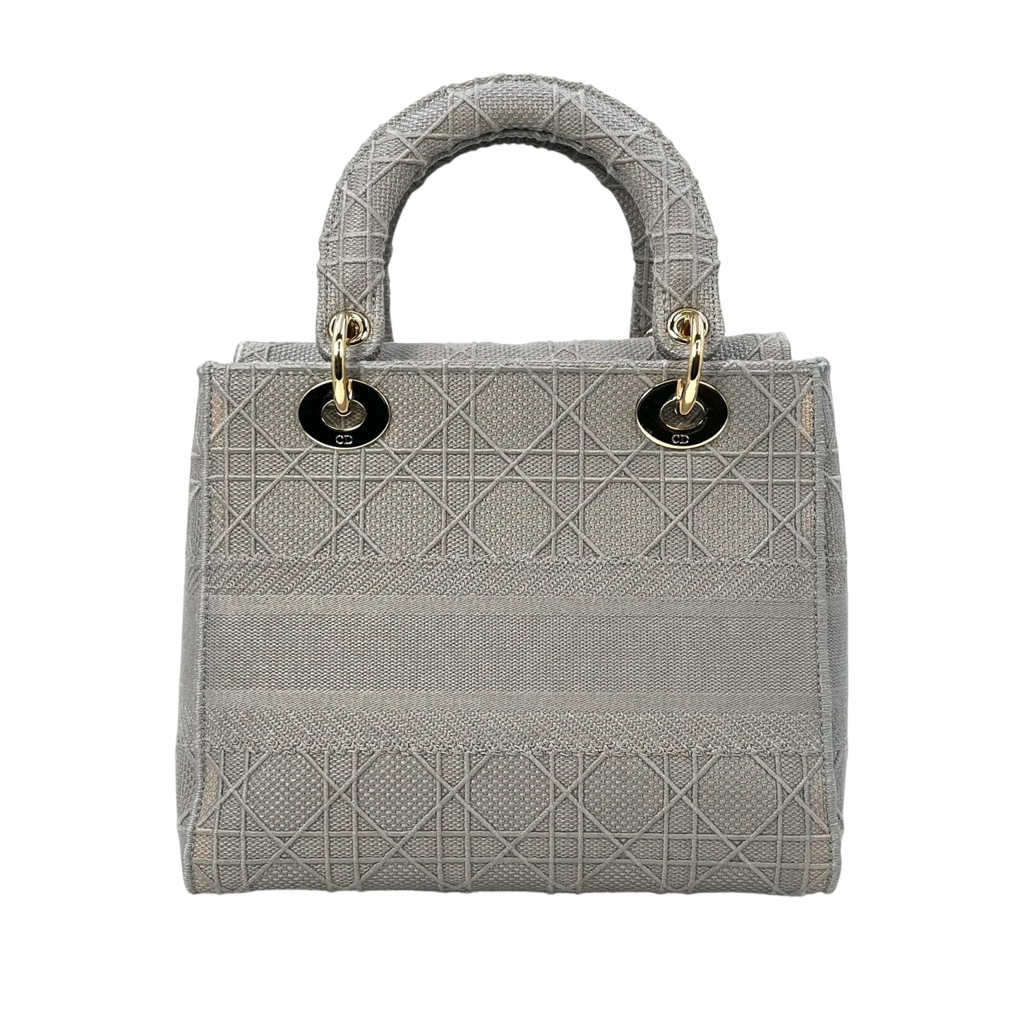 Christian Dior Lady Dior Handbag Shoulder Bag - Gray 