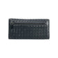 BOTTEGA VENETA Intrecciato Leather Long Wallet - Black 