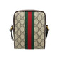 GUCCI オフィディア GGスプリーム キャンバス ショルダーバッグ - ブラウン