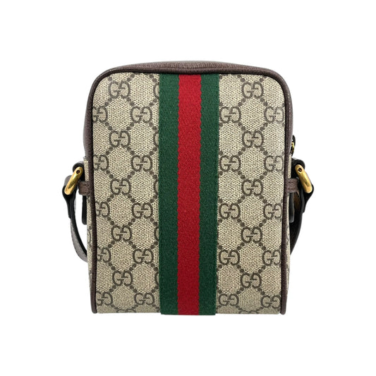 GUCCI Ophidia GG Supreme Canvas Shoulder Bag - Brown 