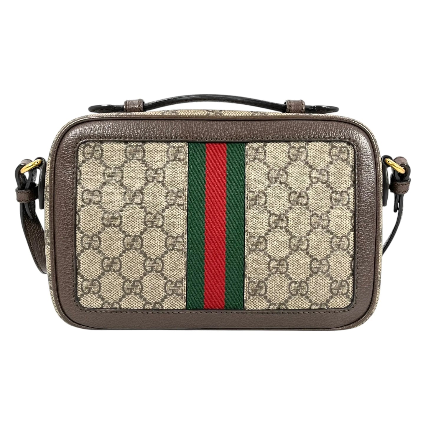 GUCCI オフディア スモール GGスプリーム キャンバス ショルダーバッグ - ブラウン