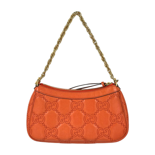 GUCCI GG Matelasse Small Shoulder Bag/Handbag - Orange 