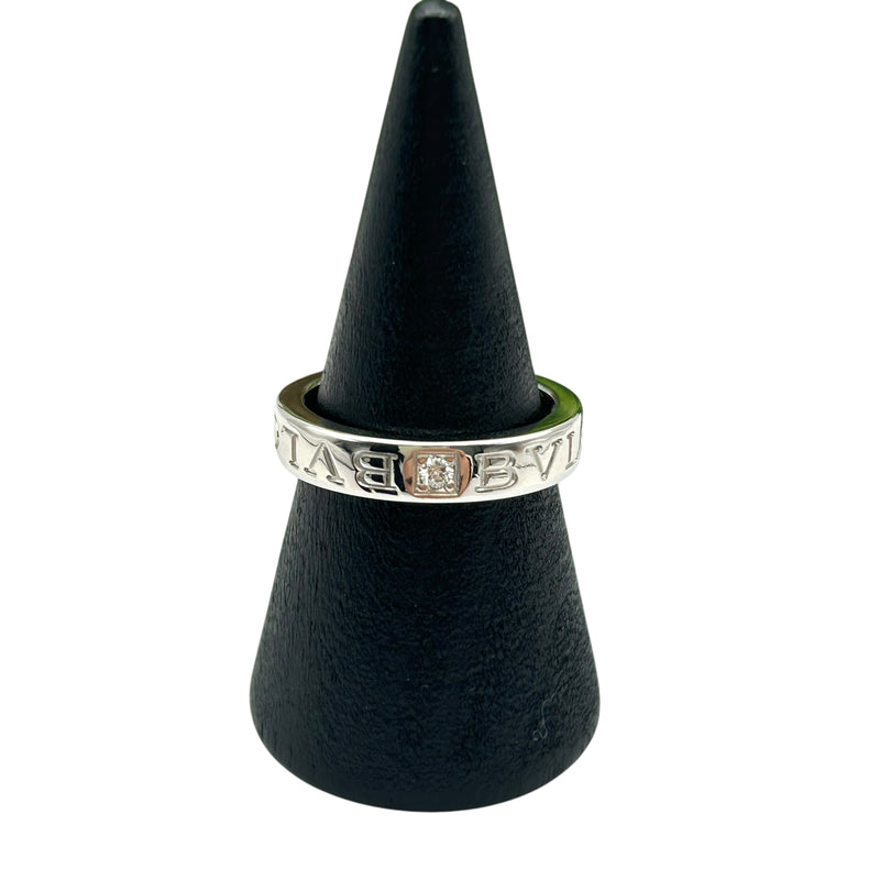 BVLGARI BB Double Logo Ring 1PD Diamond Ring Jewelry