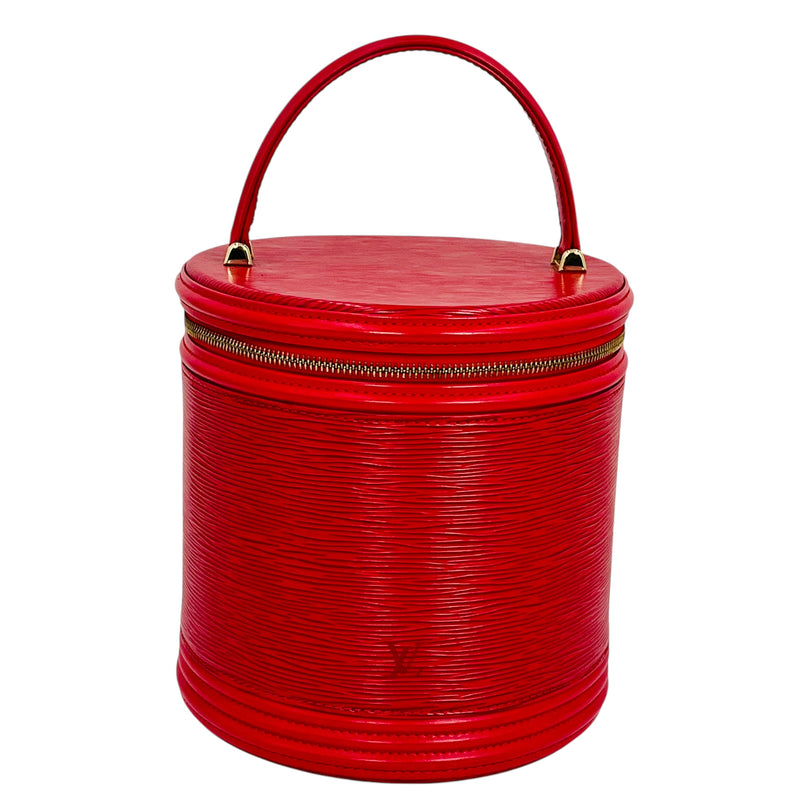 Louis Vuitton Epi Cannes Vanity Hand Bag - Red