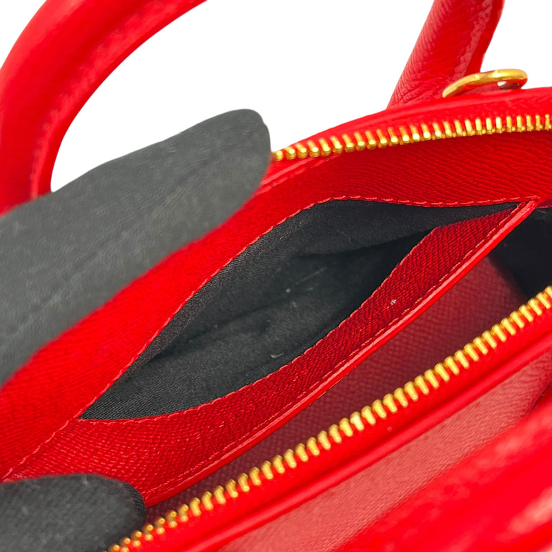 BALENCIAGA Ville Top Handle XXS 2way Red Hand Bag