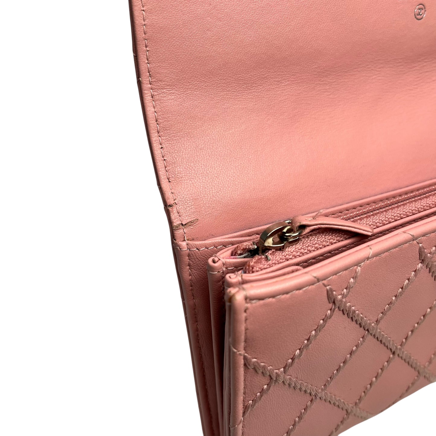 CHANEL Wild Stitch Long wallet Lambskin