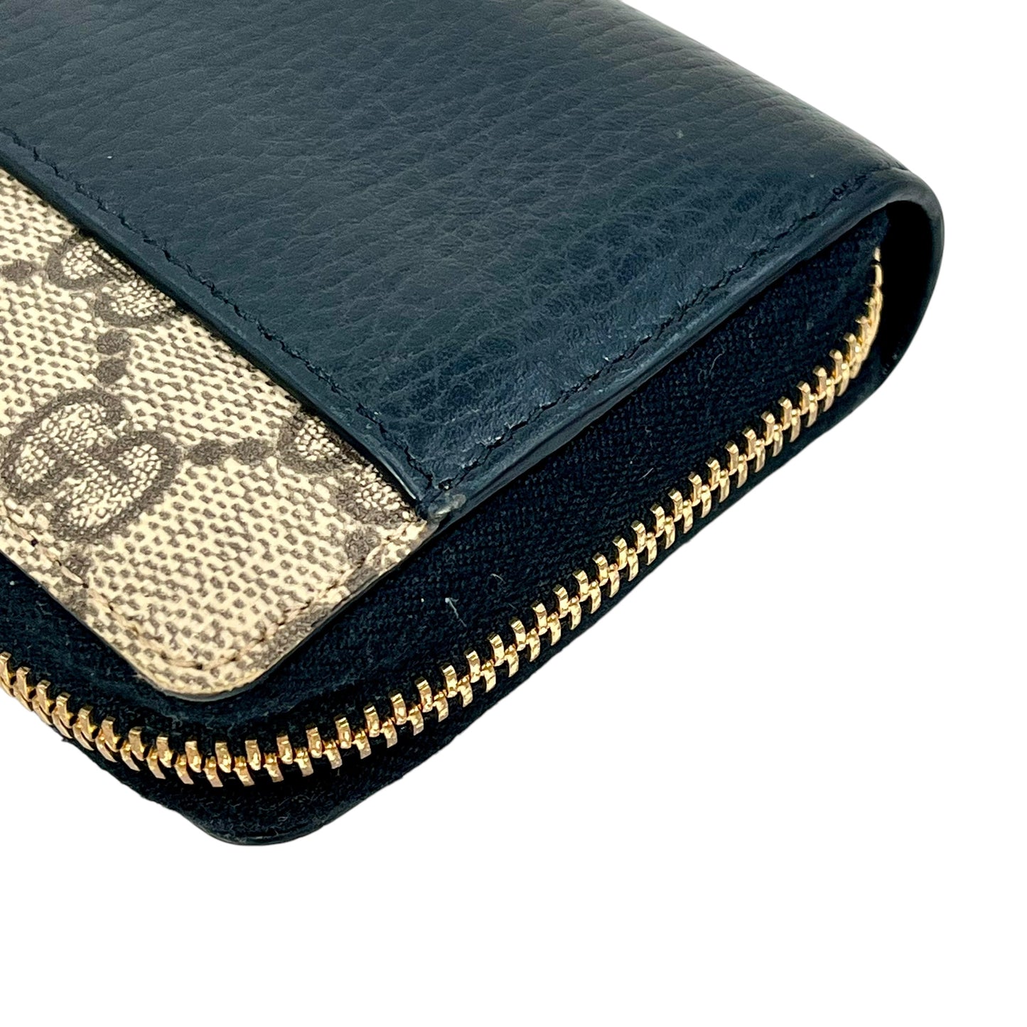 GUCCI GGsupreme×Leather Compact wallet