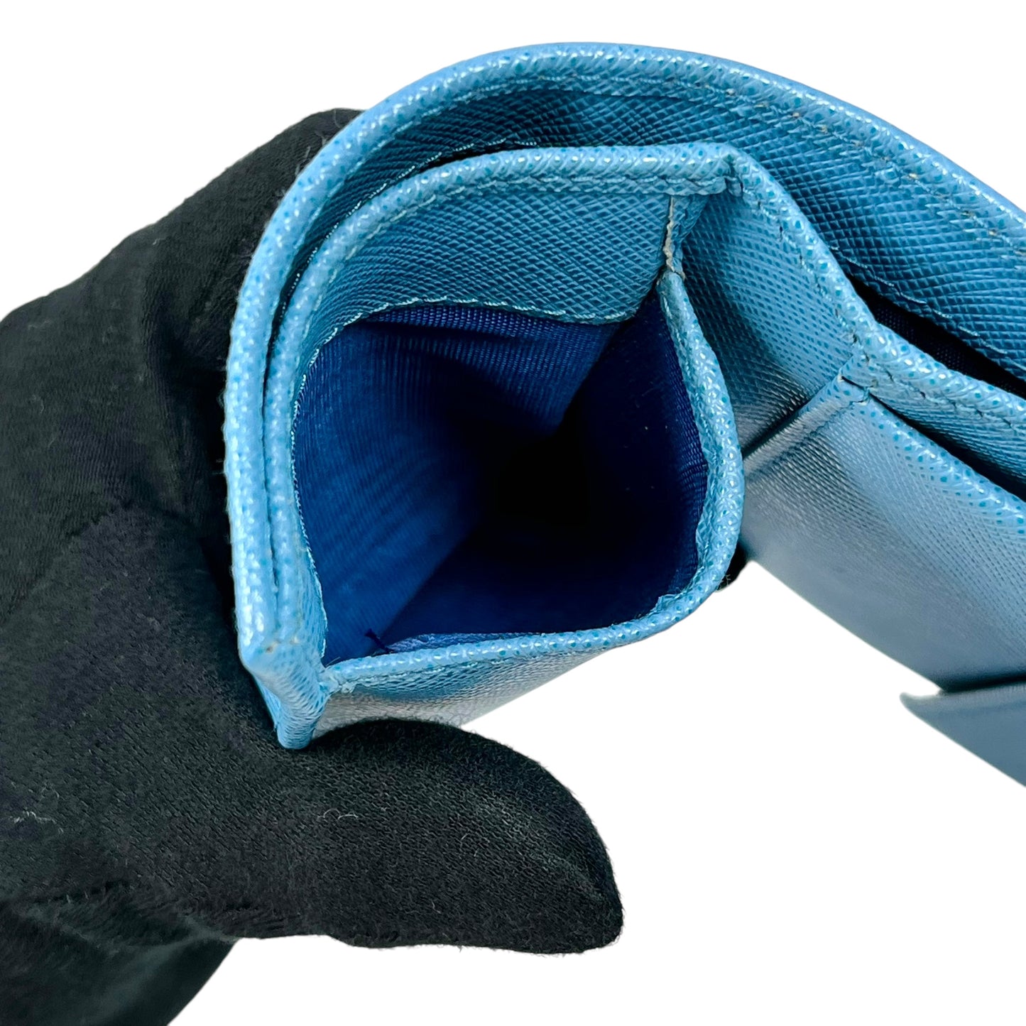 PRADA Saffiano  ribbon Tri-fold wallet