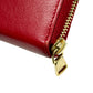 Saint Laurent YSL Logo Leather Round Zip Long Wallet - Red