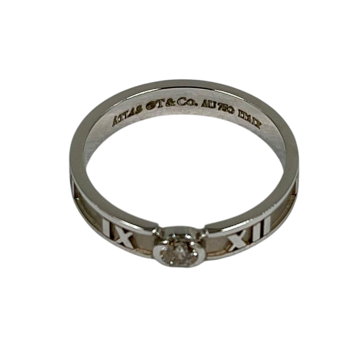 Tiffany Atlas 1PD Diamond Ring 18KWG Jewelry