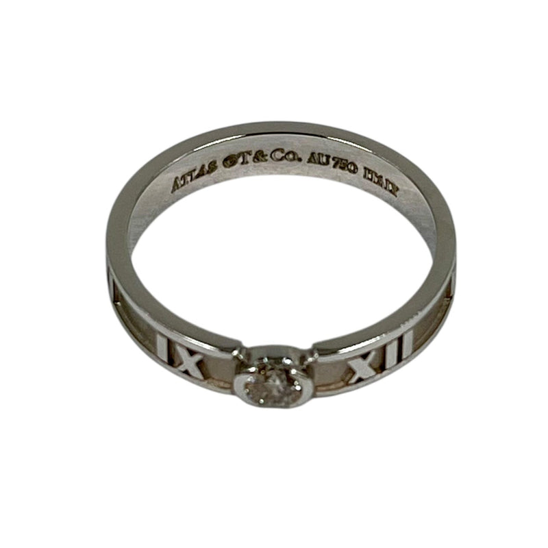 Tiffany Atlas 1PD Diamond Ring 18KWG Jewelry