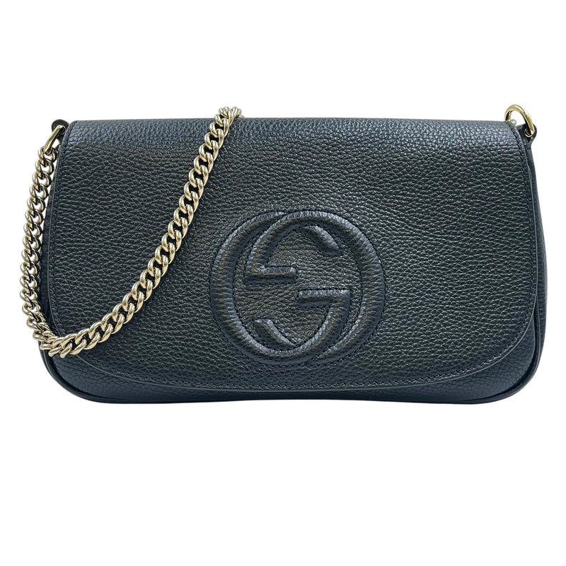 GUCCI Soho Chain Shoulder Bag - Black