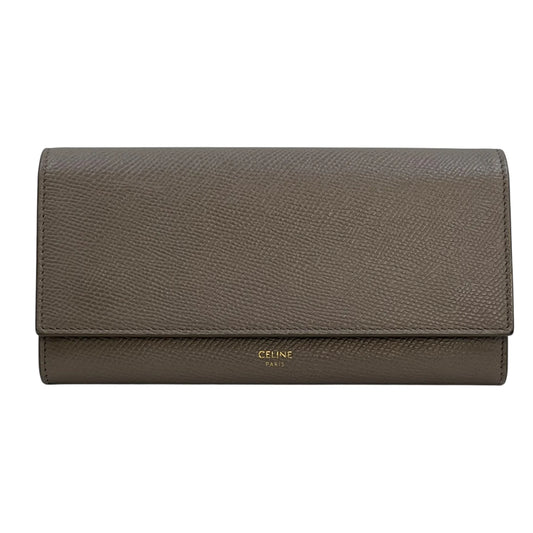 CELINE Large Flap Long Wallet - Gray
