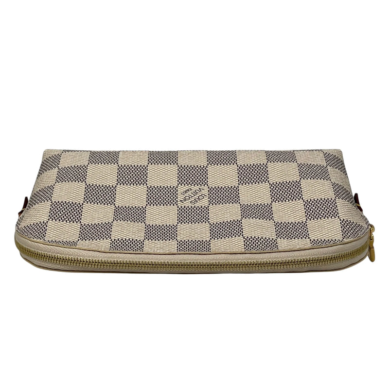 Louis Vuitton Damier Azur Pochette Cosmetic Pouch - White