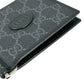 GUCCI Interloking G GG Supreme Money Clip Compact Wallet - Black