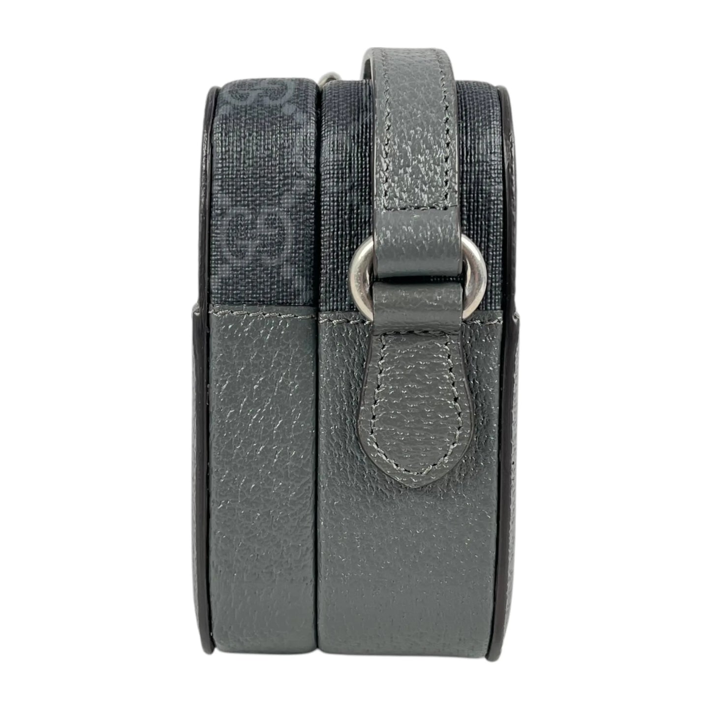 GUCCI GG Supreme Small Faux Leather Cross Body Bag - Gray