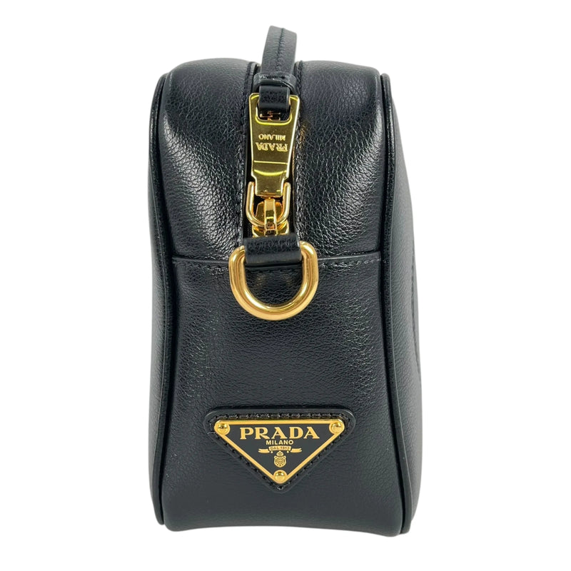 PRADA Saffiano Leather Shoulder Bag - Black