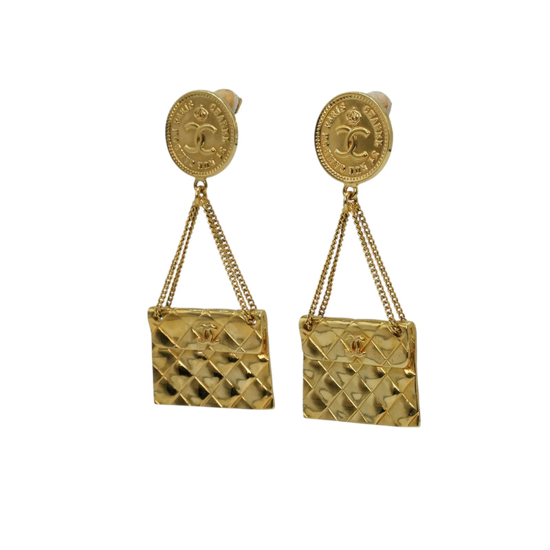 CHANEL Materasse CC Logo Earring 95A - Gold Plated