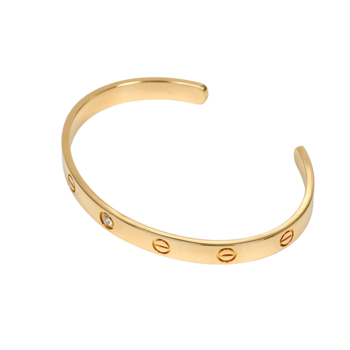 Cartier Love Open Bracelet 1PD Diamond 18KYG Jewelry