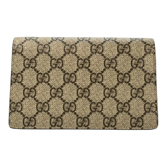 GUCCI Dionysus GG Supreme Mini Bag Shoulder Bag - Beige
