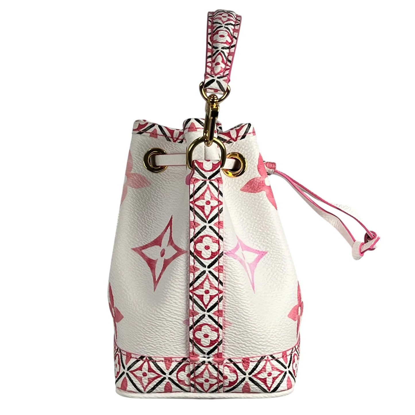 Louis Vuitton Monogram Nano Noe By The Pool Bucket Bag - Pink×White