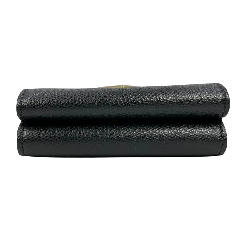 FENDI FF Diamond Tri-fold Compact Wallet - Black