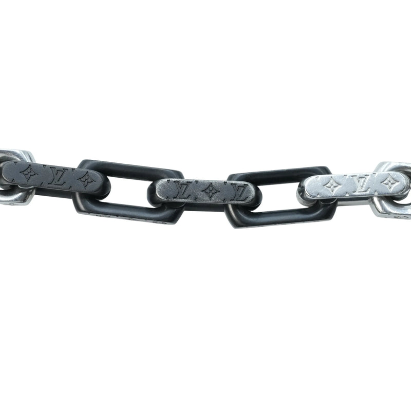 Louis Vuitton Monogram Chain Bracelet - Silver and Black 