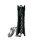 Dior Caro Diamond Calfskin Zipped Pouch With Chain Wallet Shoulder Bag - Black