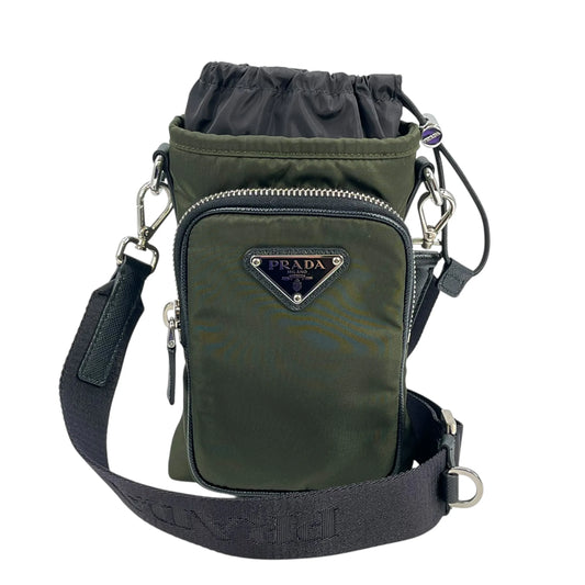 PRADA Re-Nylon Phone Case Shoulder Bag - Khaki