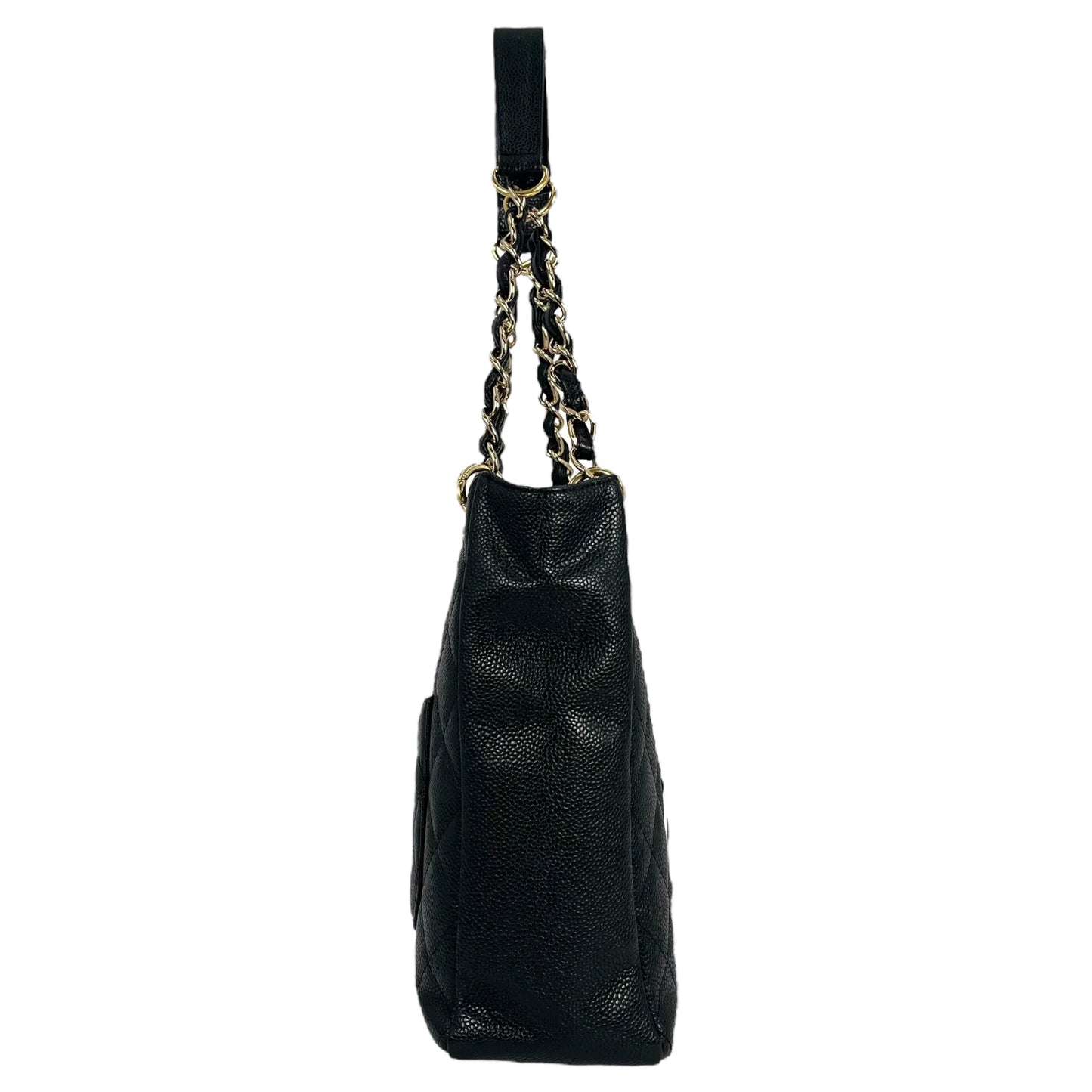 CHANEL Materasse PST Caviarskin Chain Tote Bag - Black