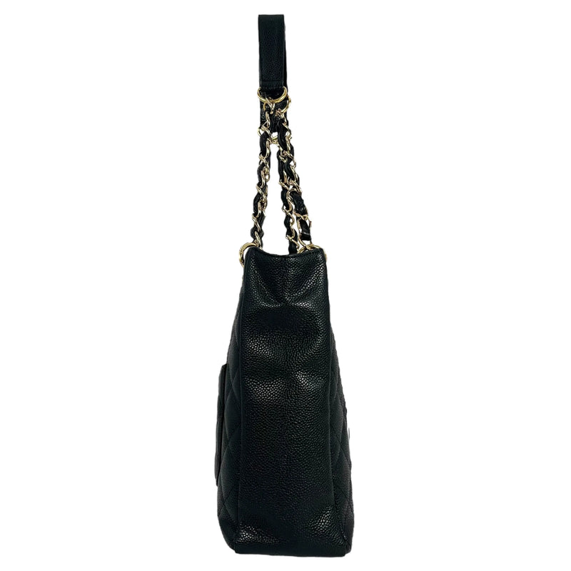CHANEL Materasse PST Caviarskin Chain Tote Bag - Black