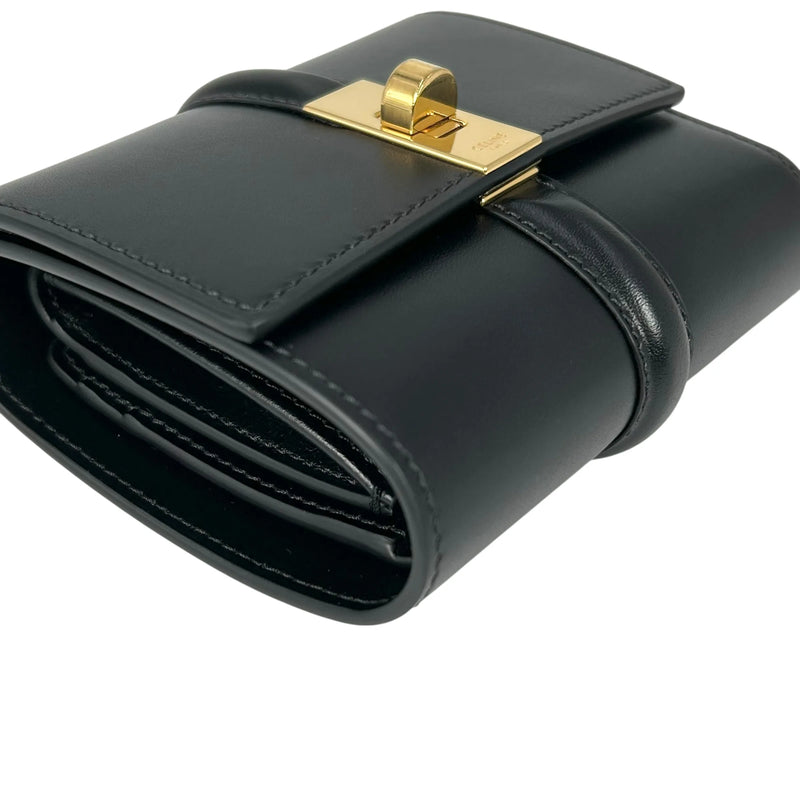 CELINE Trifold Calfskin Compact Wallet 16 - Black