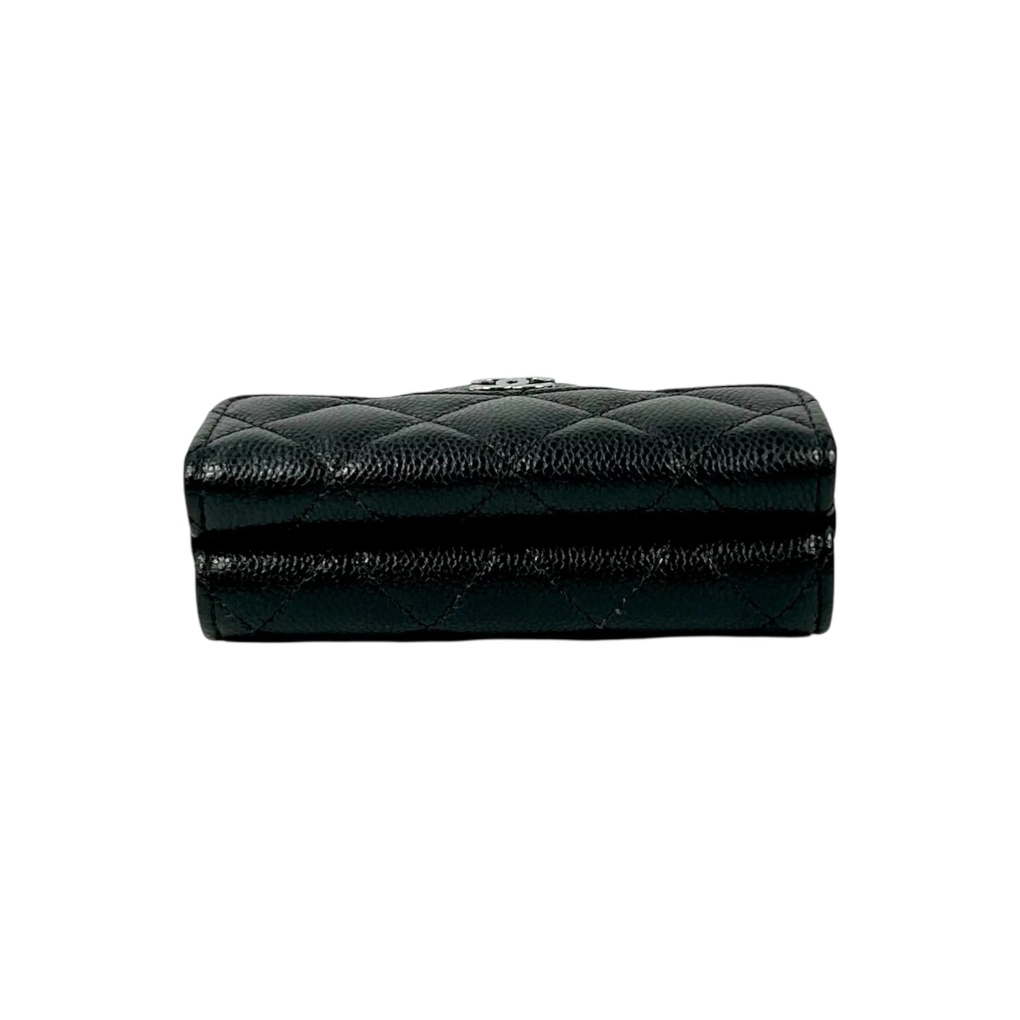 CHANEL Materasse Caviarskin Compact Wallet - Black - 35107