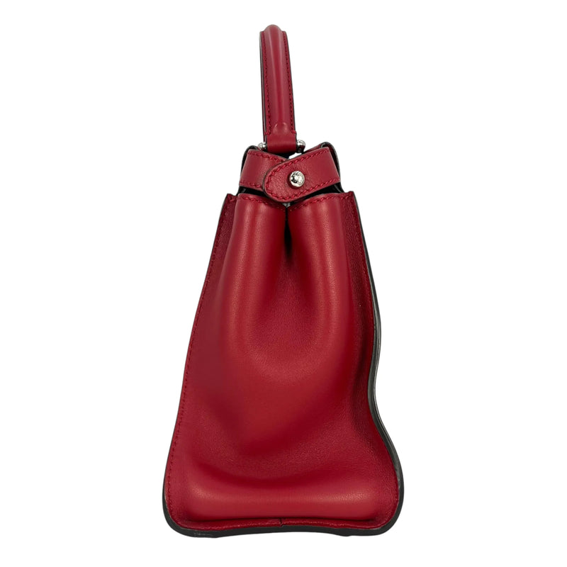 Fendi Peekaboo Iconic Medium Hand Bag Shoulder Bag - Red