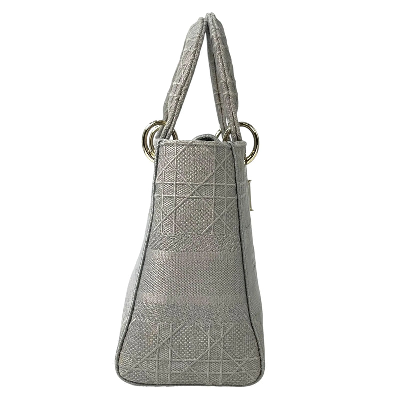 Christian Dior Lady Dior D Lite Hand Bag Shoulder Bag - Gray