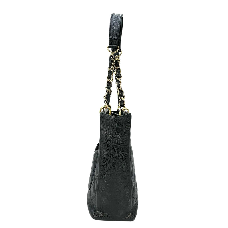 CHANEL PST Cain Tote Bag - Black